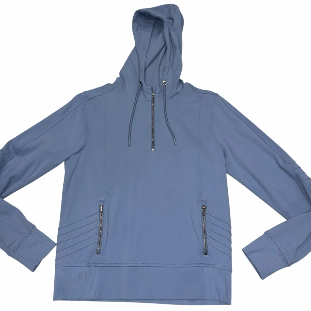 Athleta Periwinkle Blue Venice Moto Hoodie Jacket size XS - Image 5