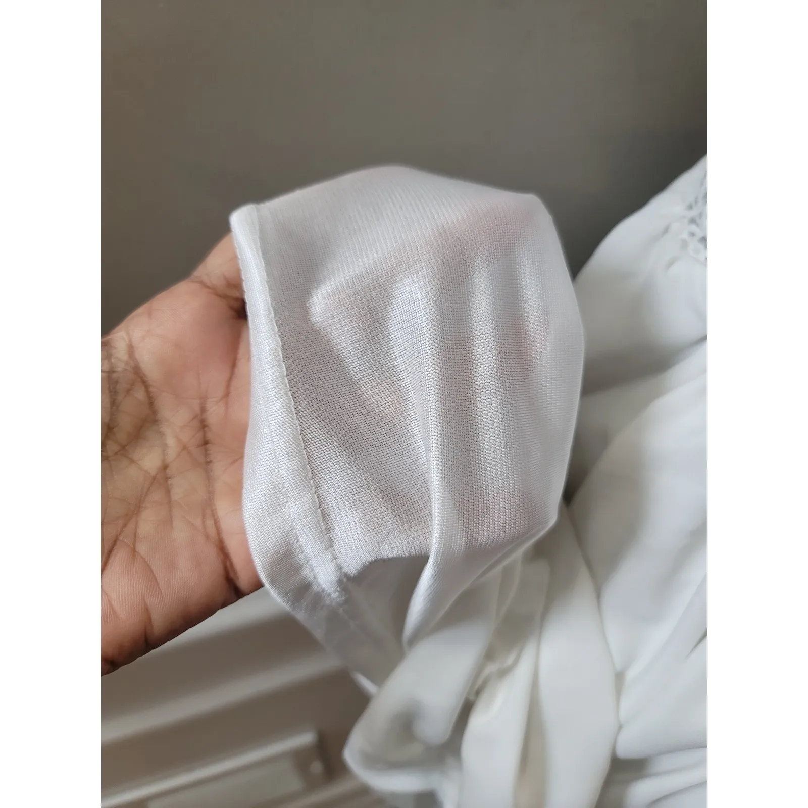 Ecowish Sundress Women Size L White Lace Tiered Sleeveless Summer Beach Casual - Image 9