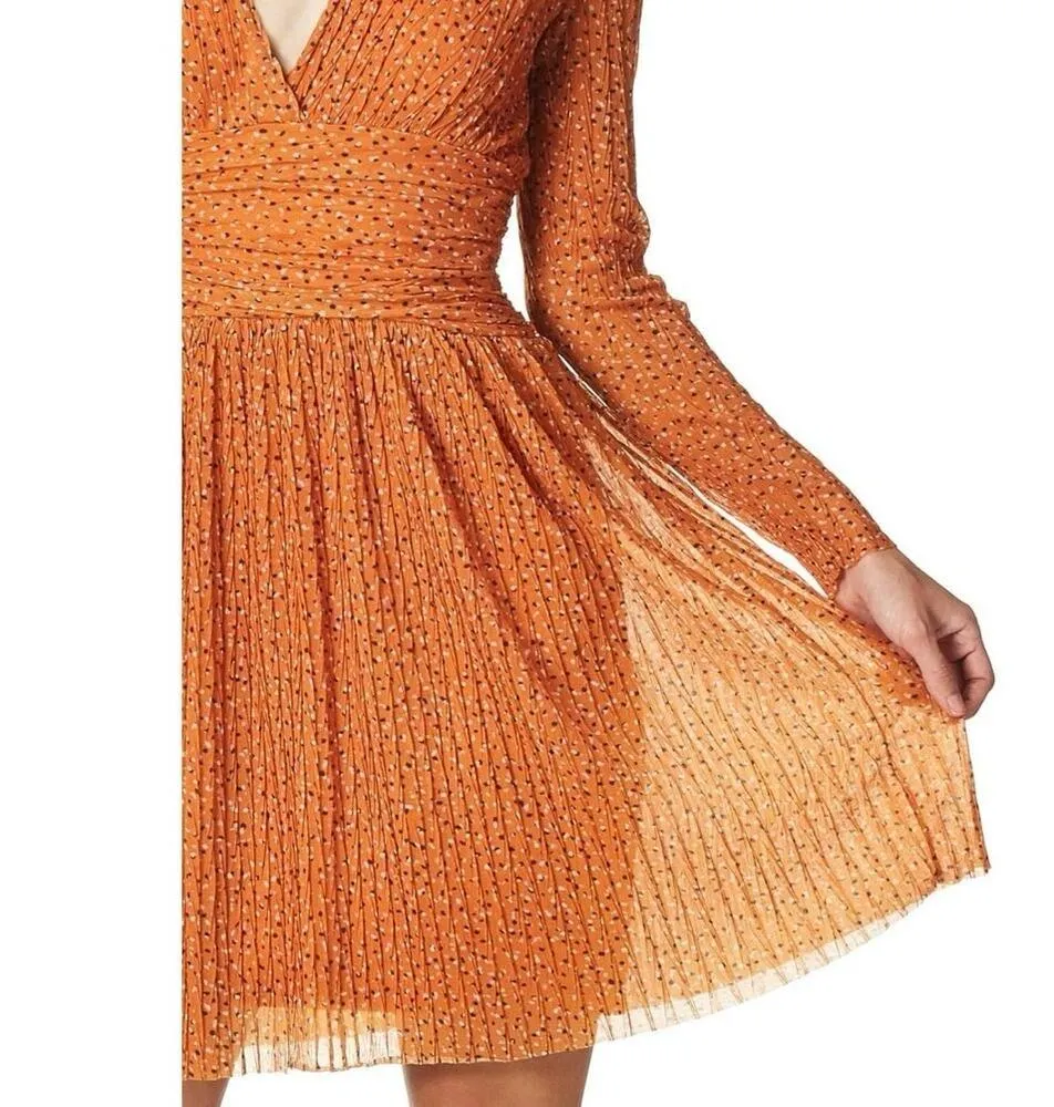 NEW French Connection Mini Dress sz M Long Sleeve V Neck Dress - Image 2