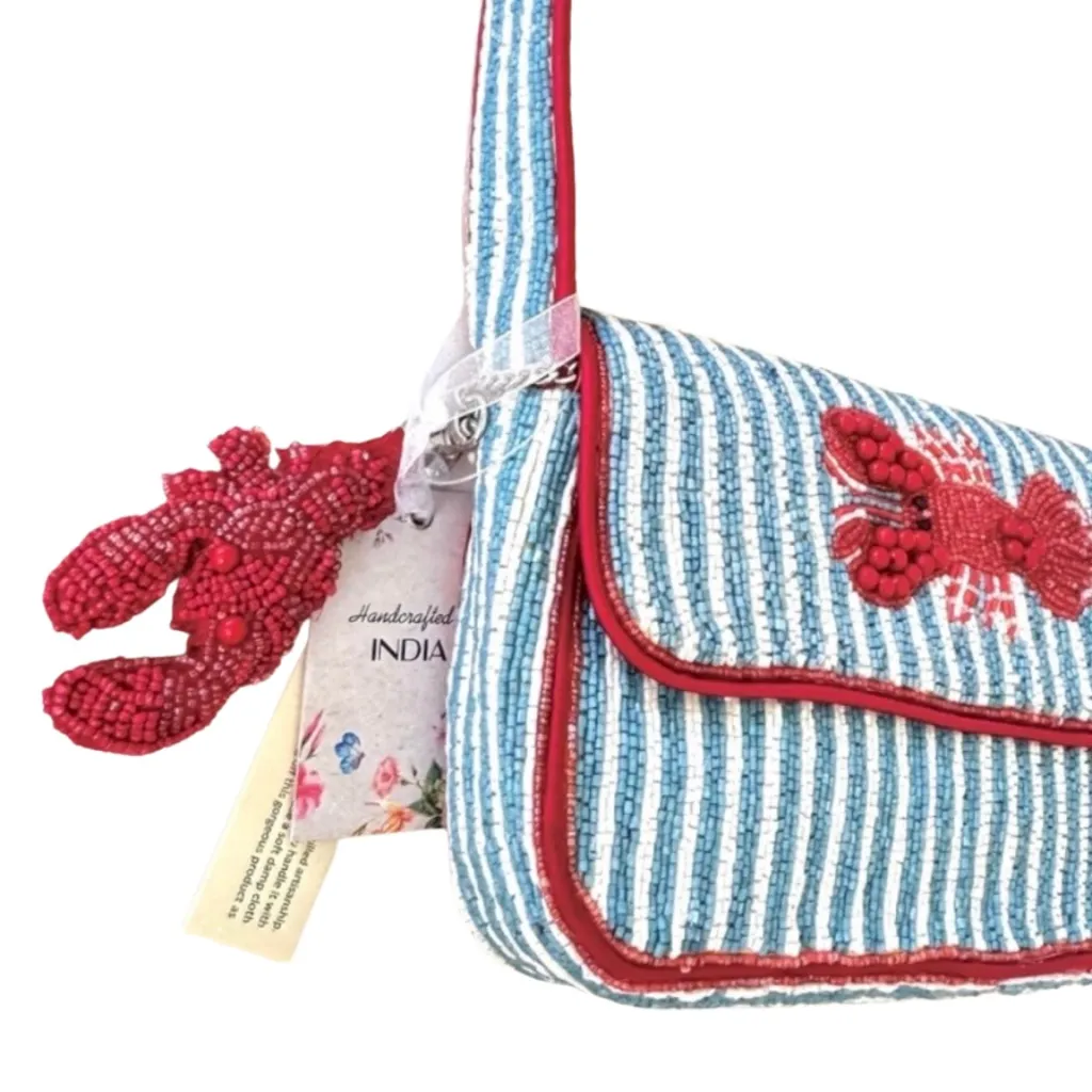 Viral Beaded Lobster Shoulder Bag + Lobster Charm | NWT - Image 7