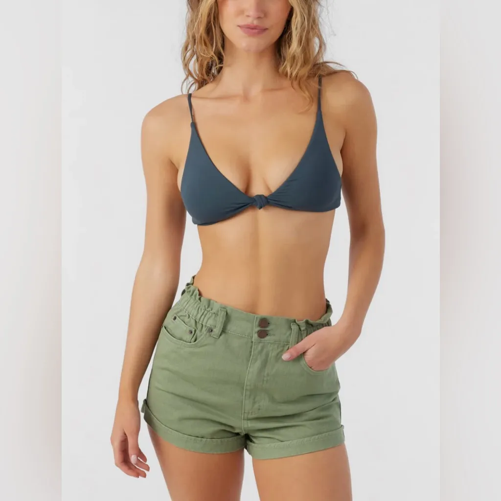 O'Neill Tasia Denim Shorts in Oil Green Women's Medium - Image 4