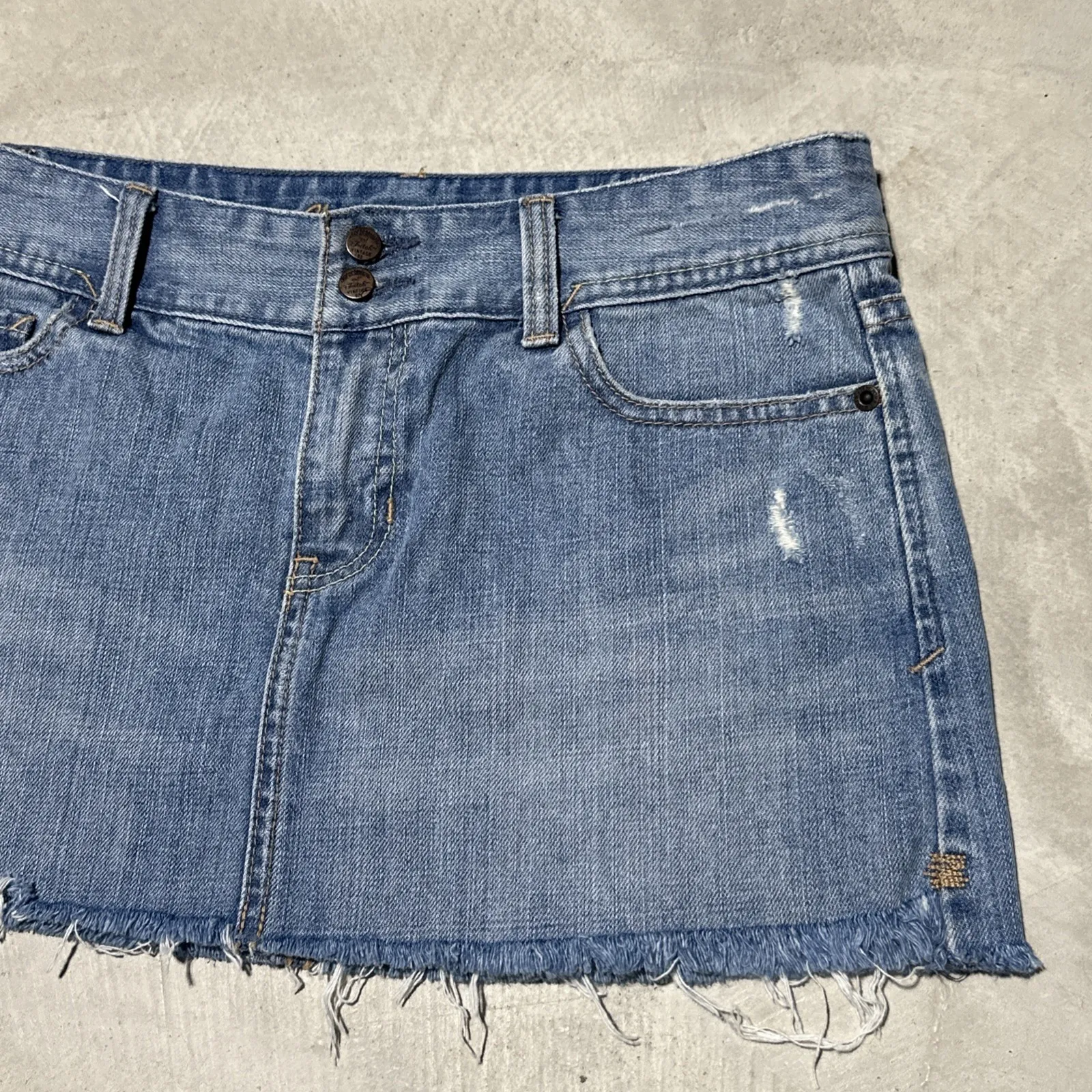 Abercrombie and Fitch VTG A&F Y2K Denim/Jean Skirt Size 4 Micro Skirt - Image 3