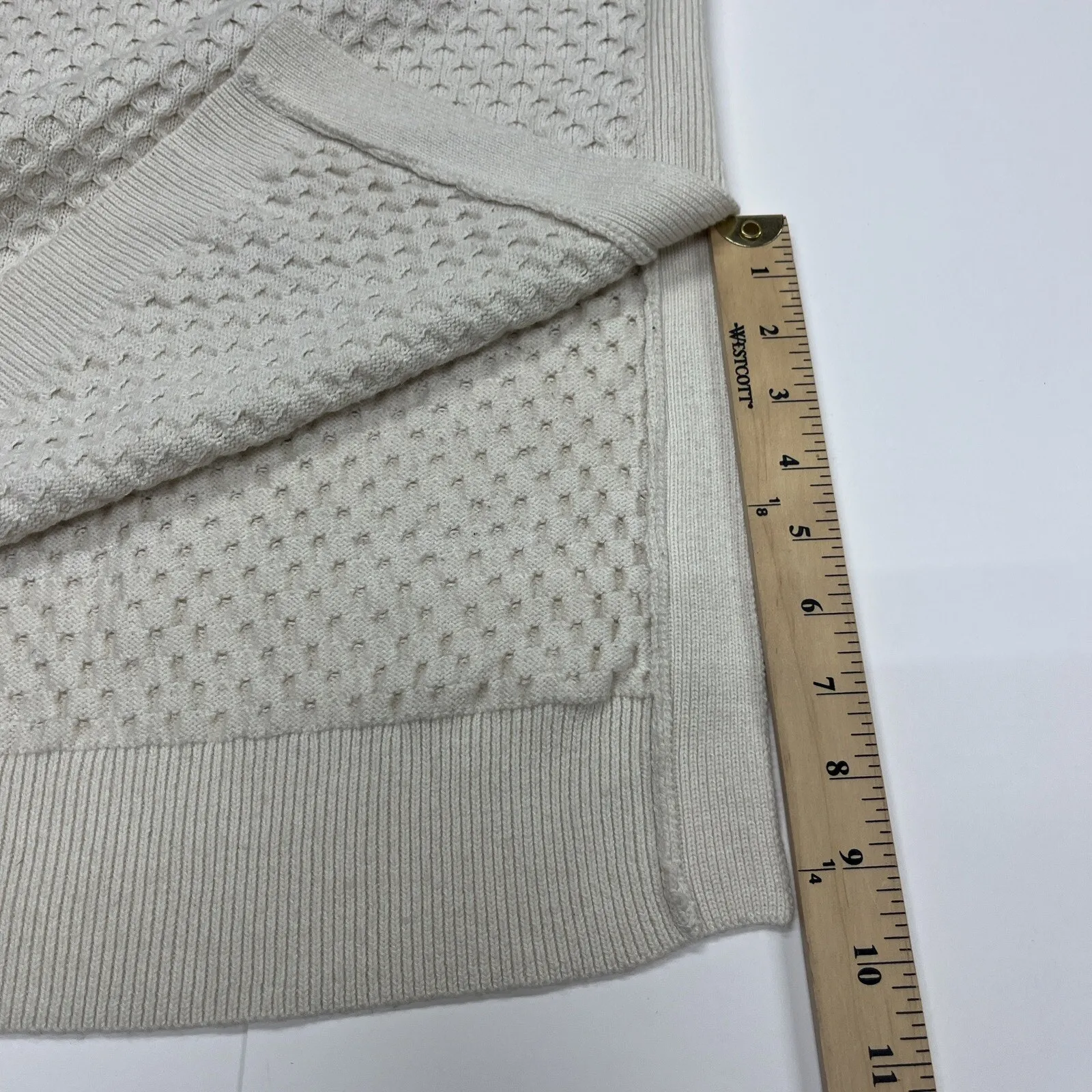 Athleta Honeycomb Knit Chunky Extra Fine Merino Wool Blend Sweater Women Small - Image 11