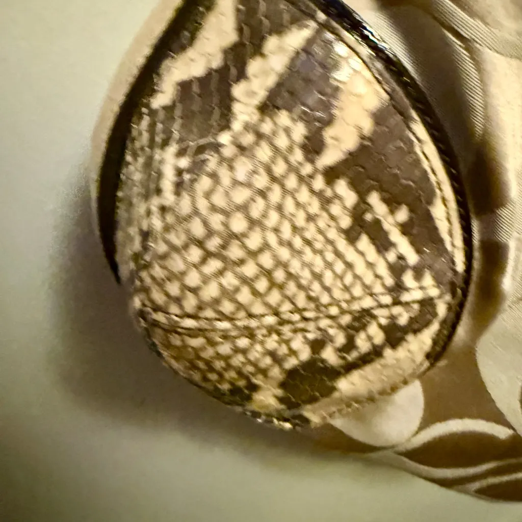 Coach Signature Jacquard Hobo Shoulder Bag w/ Snakeskin Trim - Image 12