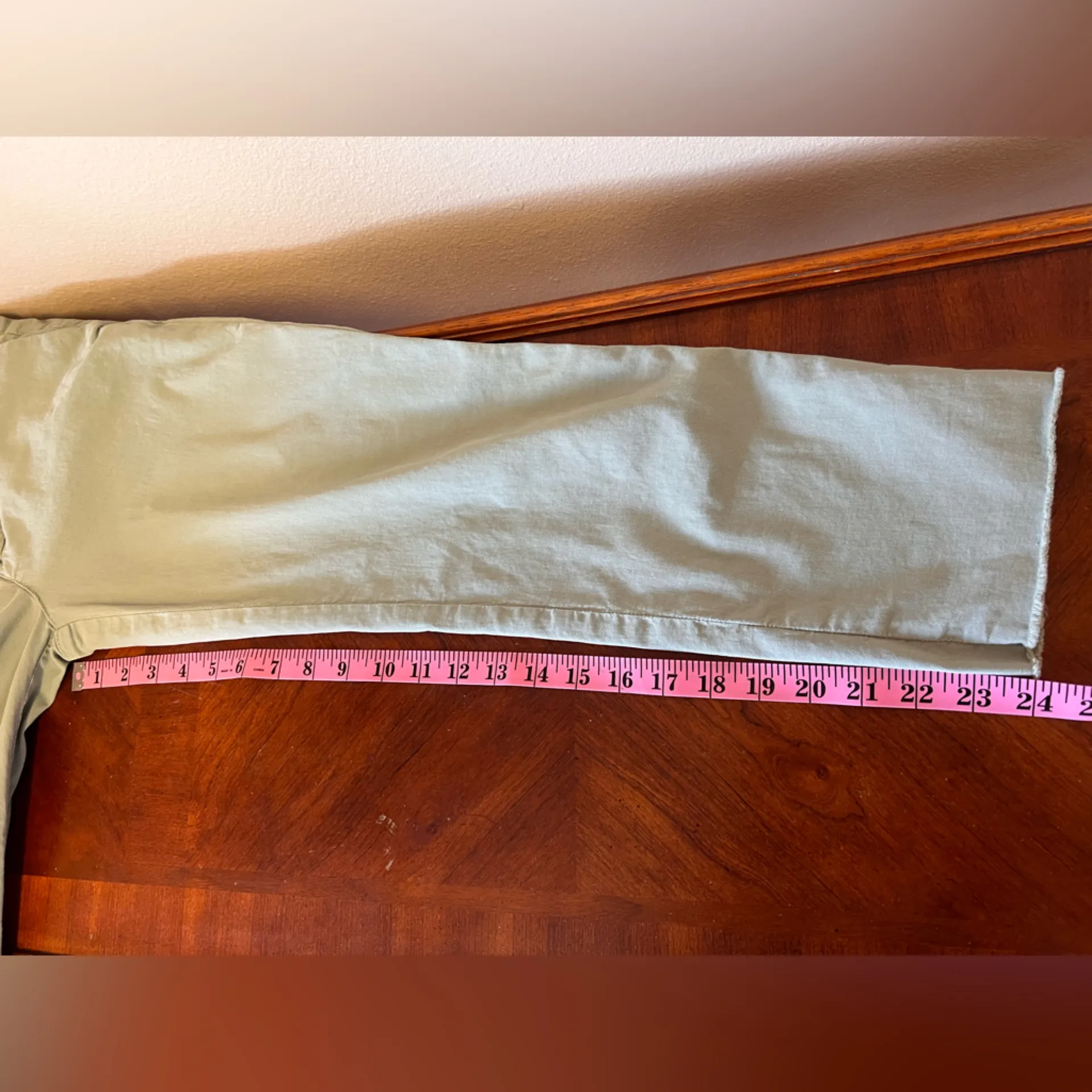 Frank & Eileen Wicklow Italian Chino Cotton Cropped Pants In Rosemary Size 4 - Image 9