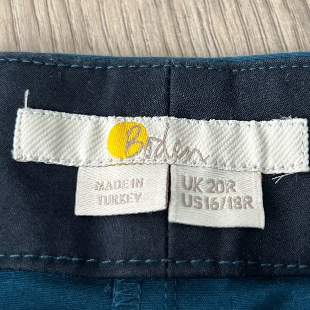 Boden Plus Size Richmond 7/8 Pants in Teal Blue Green | US 16/18R - Image 4