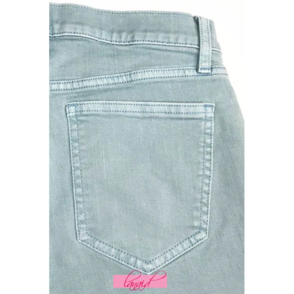 NEW  Stretch True Skinny Blue Ice Pale Aqua Stretchy Slim Jeans Jeggings 26 - Image 5