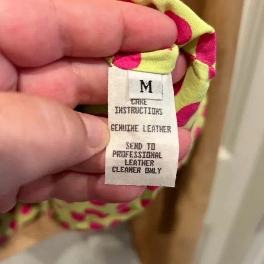 Bolsa Leather‎ Jacket Tan Nude Beige size Medium Brown - Image 9