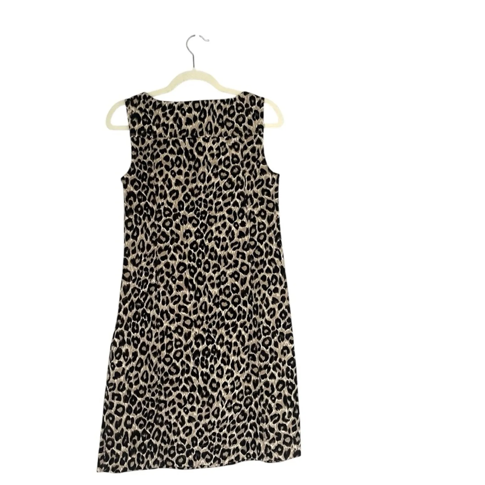 Max Mara Weekend shift Mini dress cheetah print Size 6 old money Classic chic Brown - Image 4