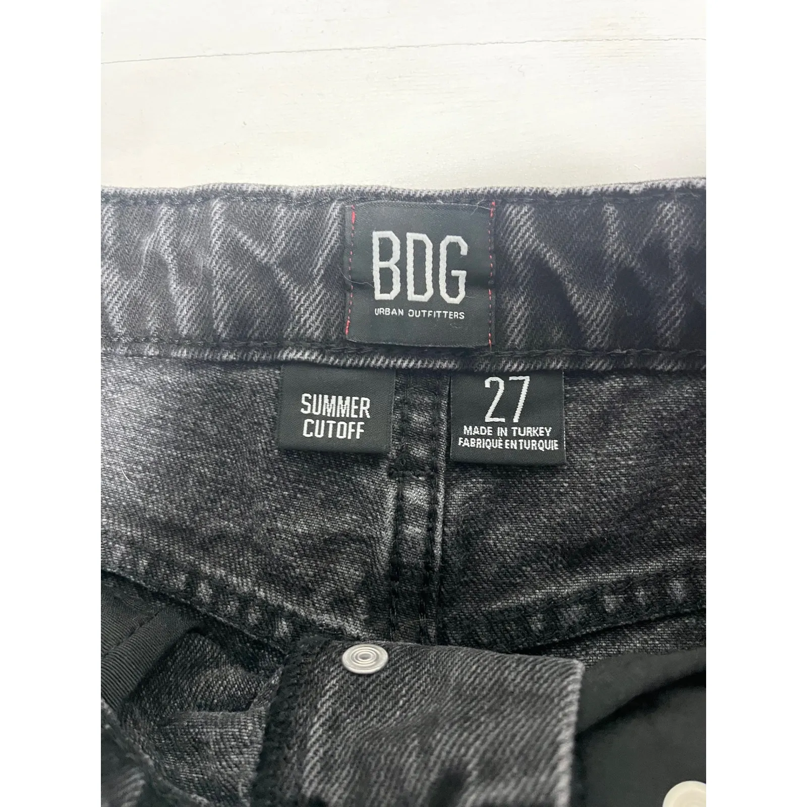 BDG Urban Outfitters Summer Cutoff Denim‎ Shorts Women's Size 27 Black - Image 2