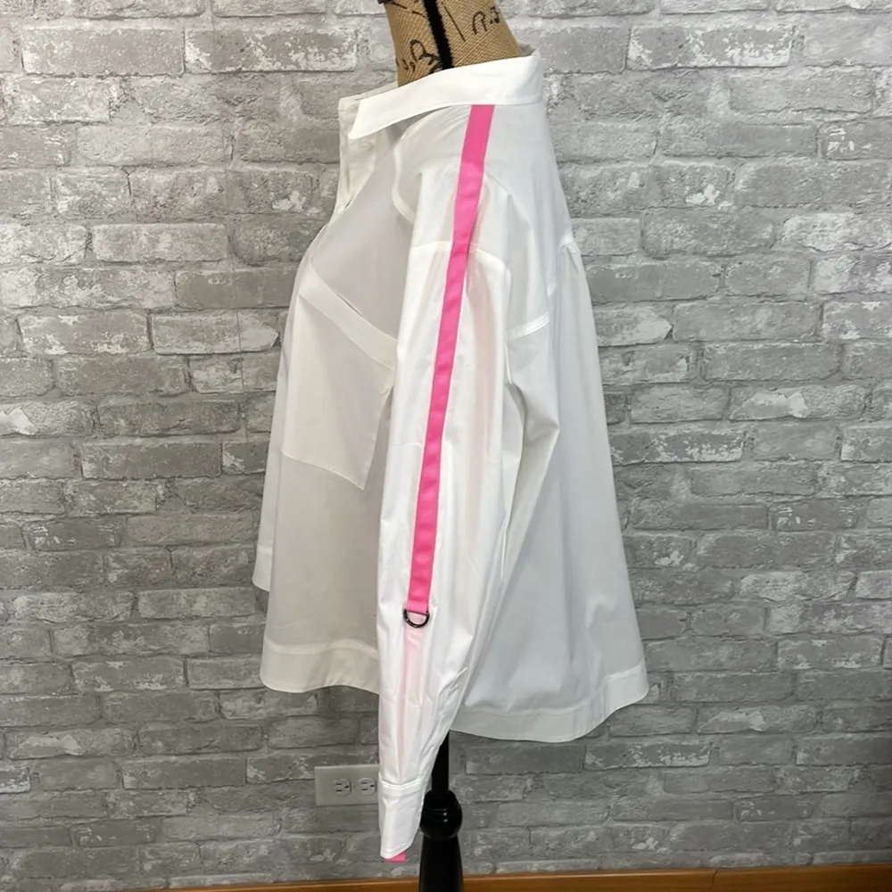 Halogen Pink Gross-grain Stripe Button Down Shirt - Image 3