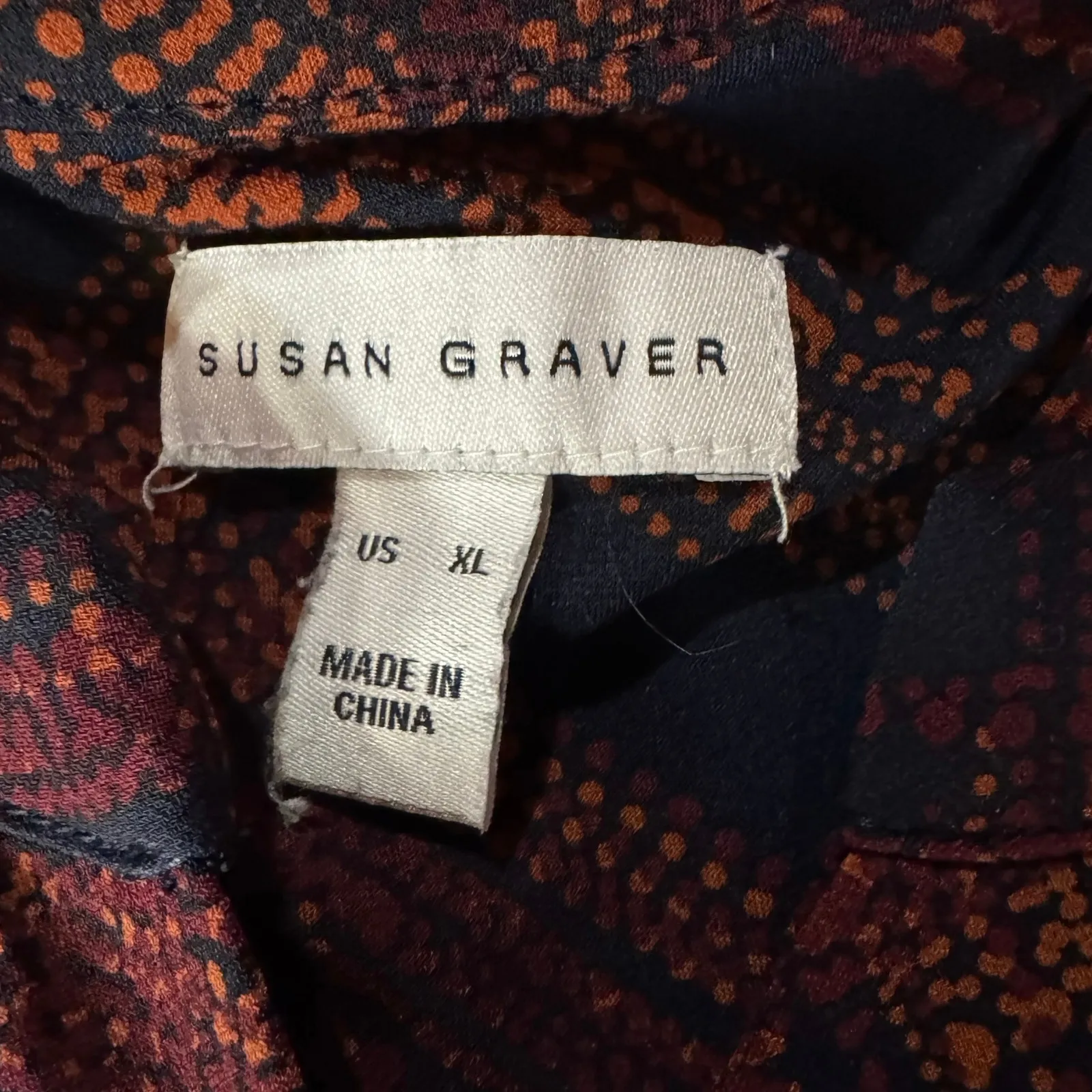 Susan Graver X-Large Top Button-Up V-Neck Stretch Long Sleeve Zip Pockets Slits - Image 7