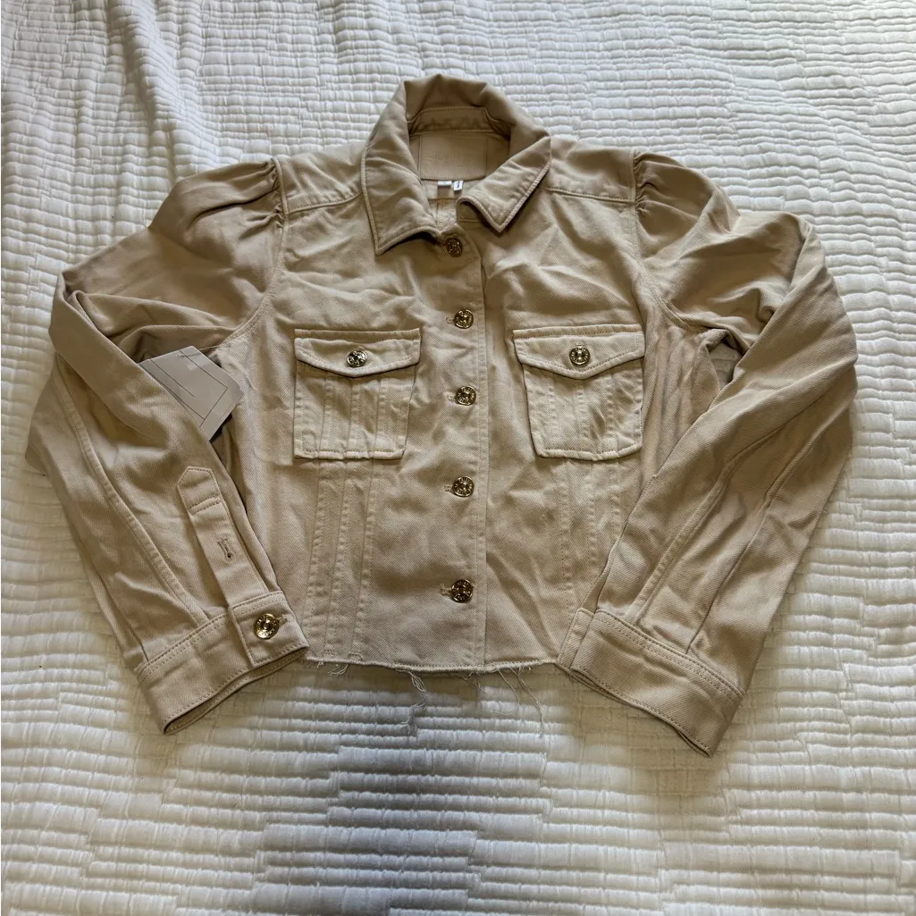 Paige - Cropped Pacey Denim Jacket - Image 6