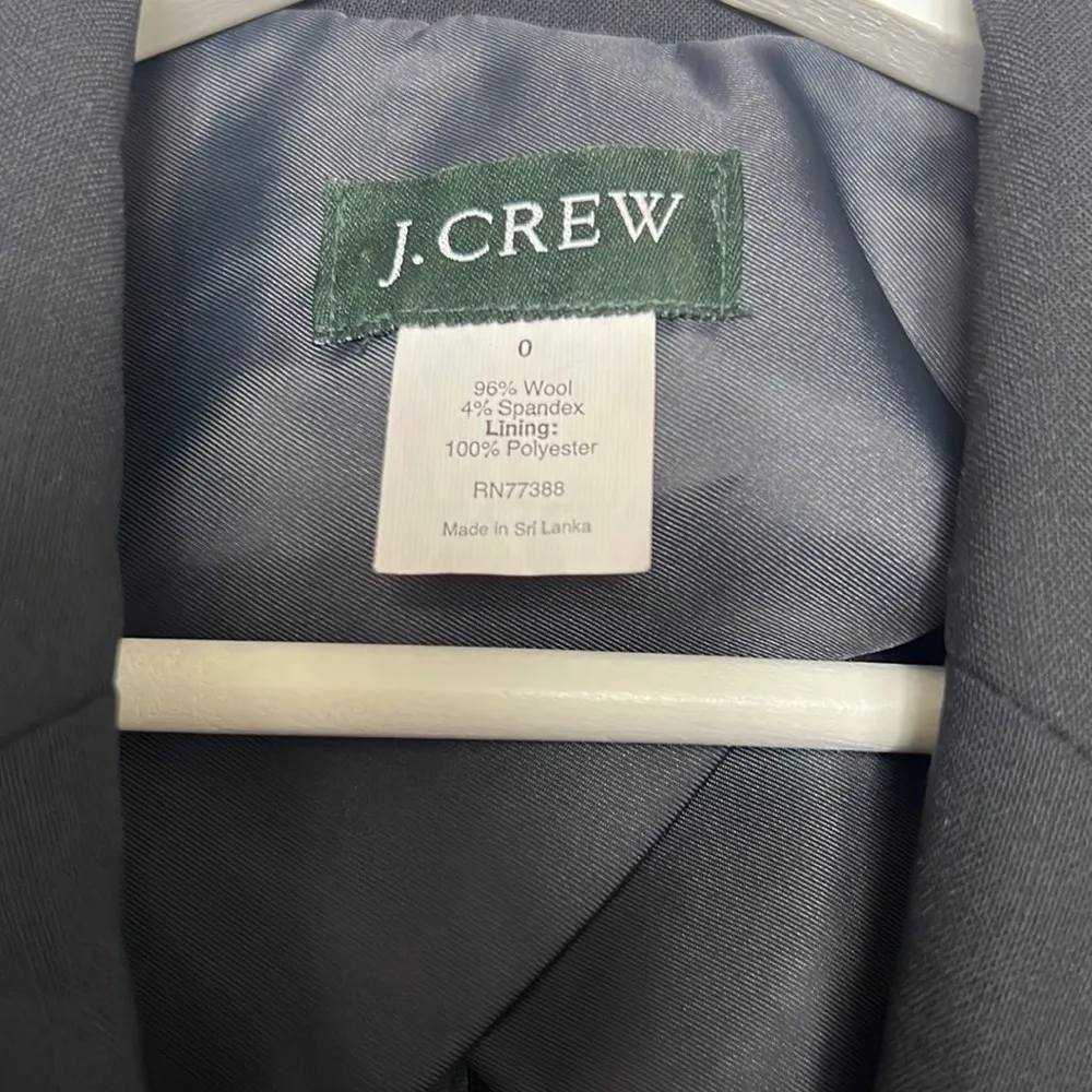J.Crew  Wool Blend Black Blazer - Image 5