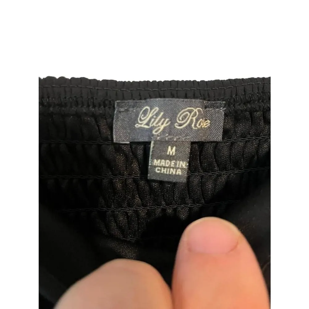 Lily Rose Sleeveless Dress Womens Medium Back Mini Spaghetti Strap Classic NEW - Image 5