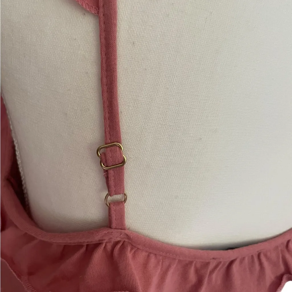 J. Crew Pink Tiered Knit Keyhole Midi Maxi Dress Rose Pink Size S - Image 5