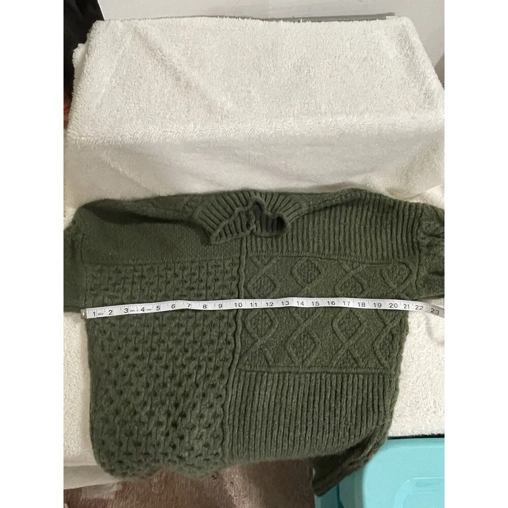 American Eagle Womens Solid Pullover Sweater Green S - Image 5