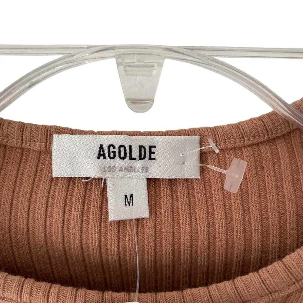 Agolde NWTs Lyza Cut Out Rib Top Women's size Medium - Image 5