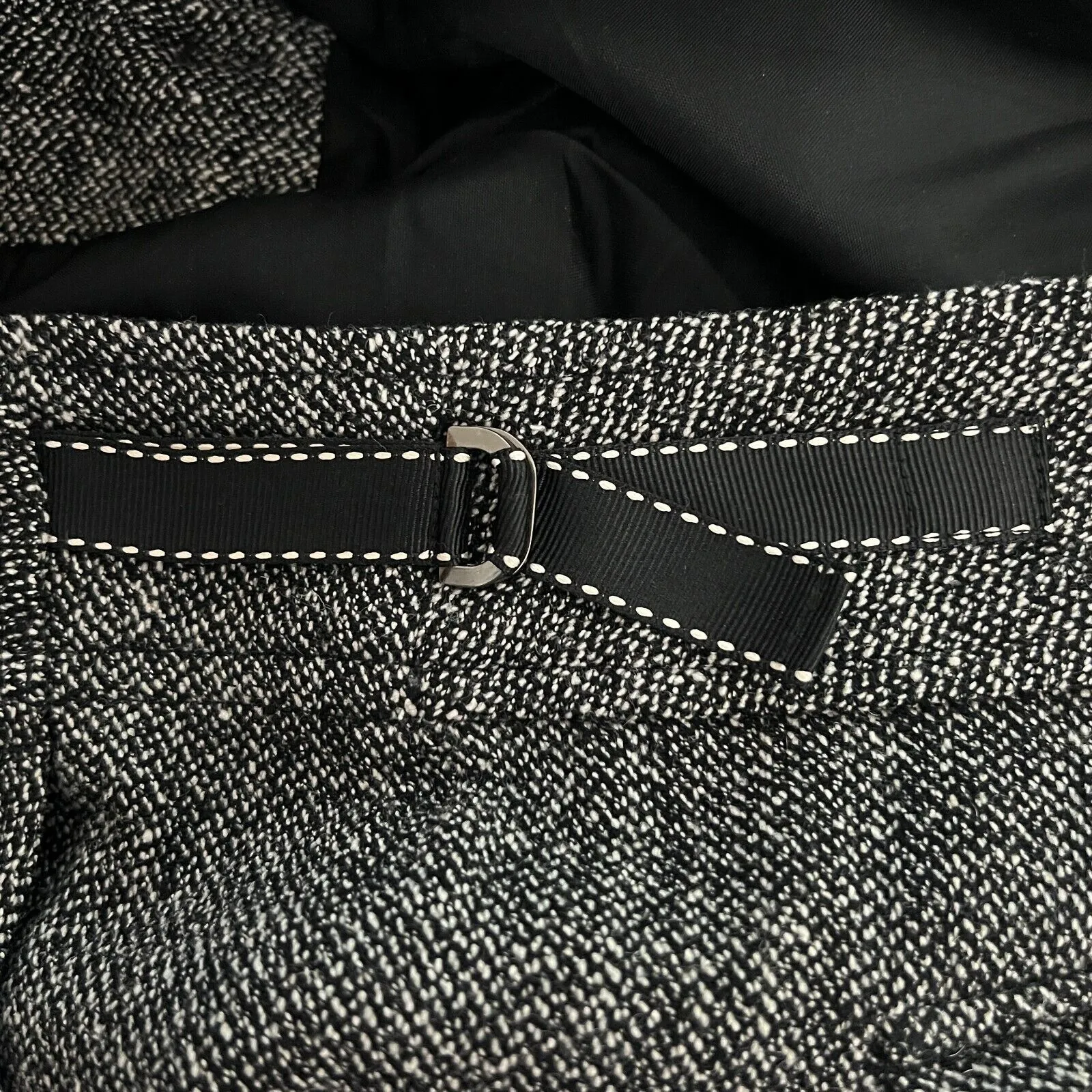 Ann Taylor Pants Womens 4 Gray Marled Wool Blend Knit Wide‎ Leg Office Career - Image 5