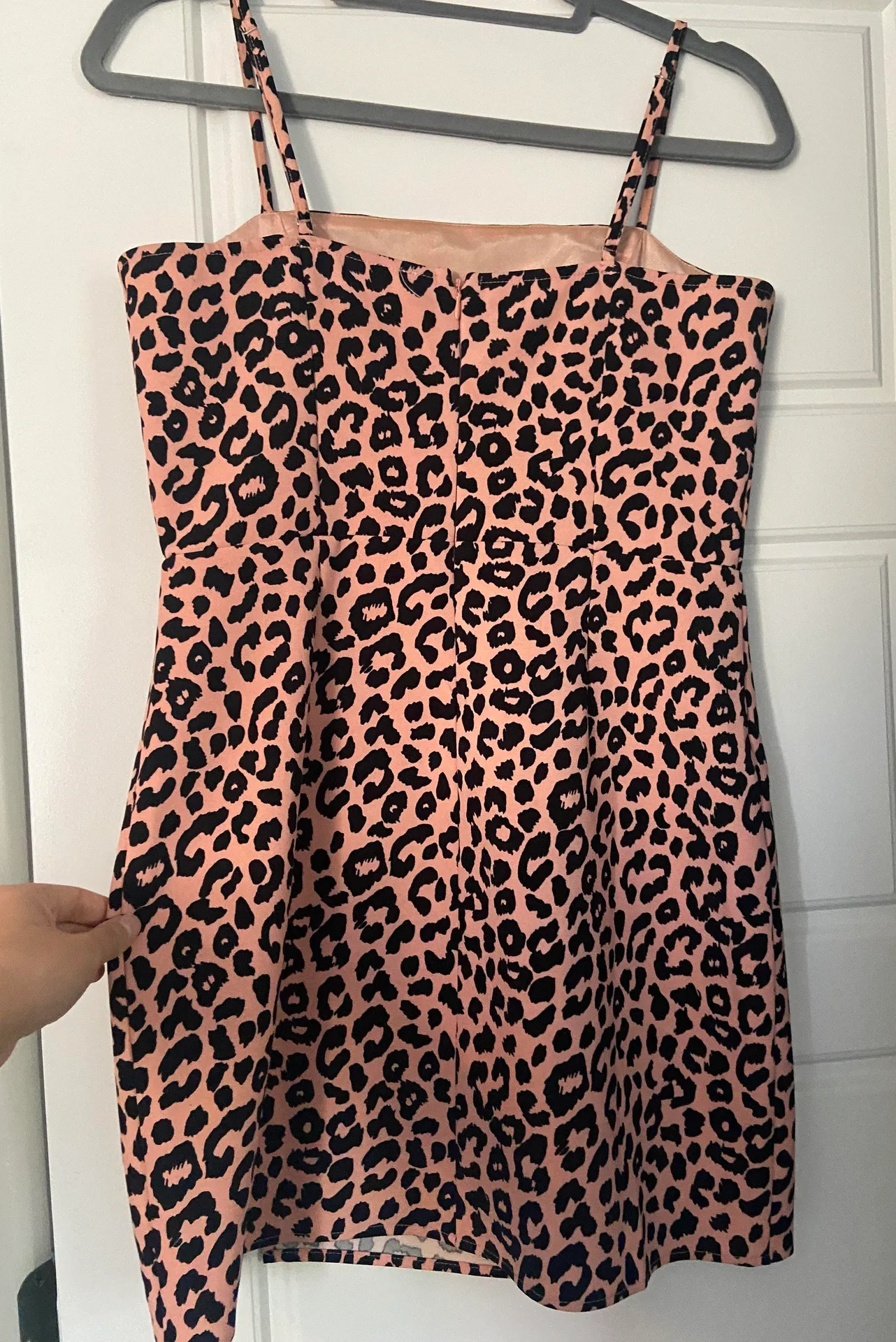Molly green Pink leopard Mini Dress - Image 3