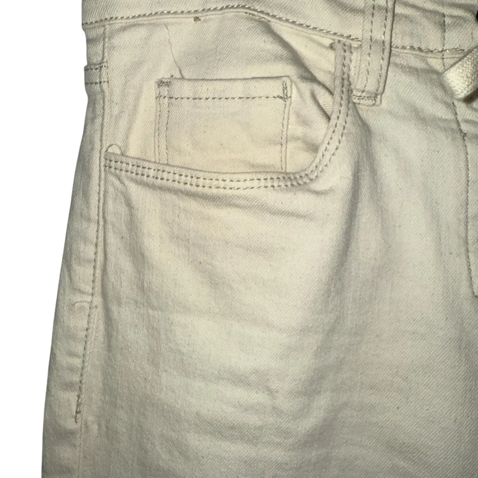 BLANKNYC Skinny Classique Lace Up Mid Rise Cream Skinny Jeans Size 28‎ Tan - Image 4