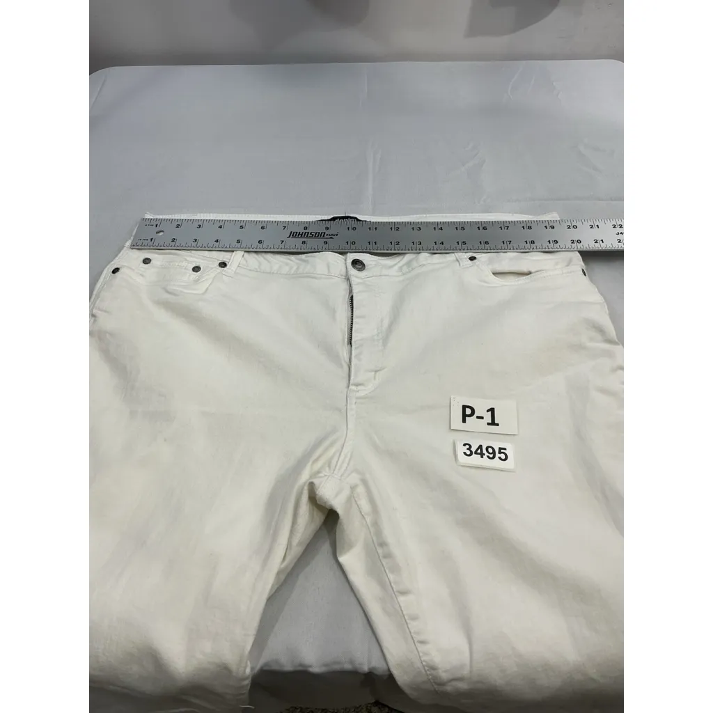 Womans Denim 24/7 Size 20 W White Ankle Jeans - Image 6