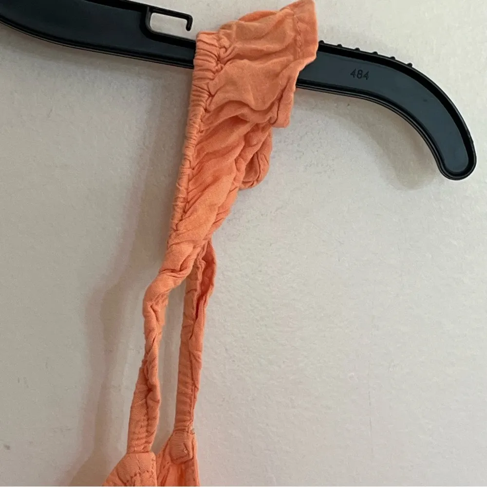 Women’s Juniors Roxy Light‎ Sky Cropped Tank Top Size Medium Button Front Orange - Image 8