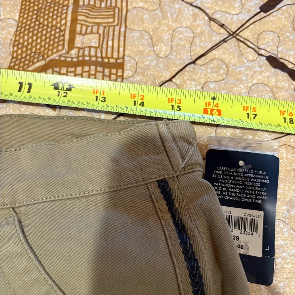 Lucky Brand Women’s Green Khaki side stripe Utility Boyfriend Cropped Pants NWT - Image 5