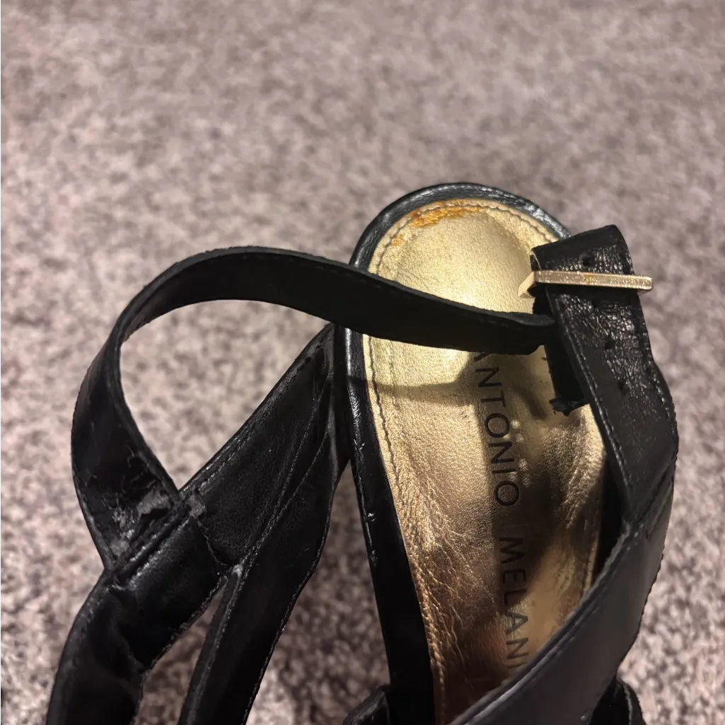 ANTONIO MELANI Black Strappy Heels for Special Occasions - Image 15