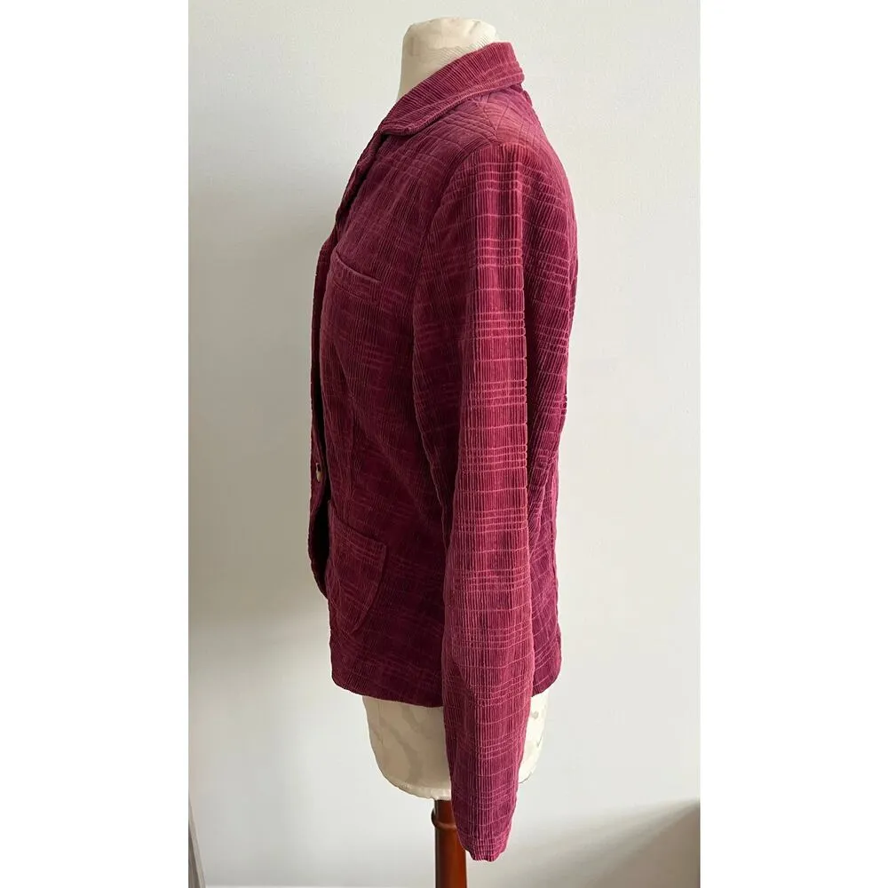 Isabelle Bird Women's Plaid Button Up Jacket Size 8 Red - Image 3