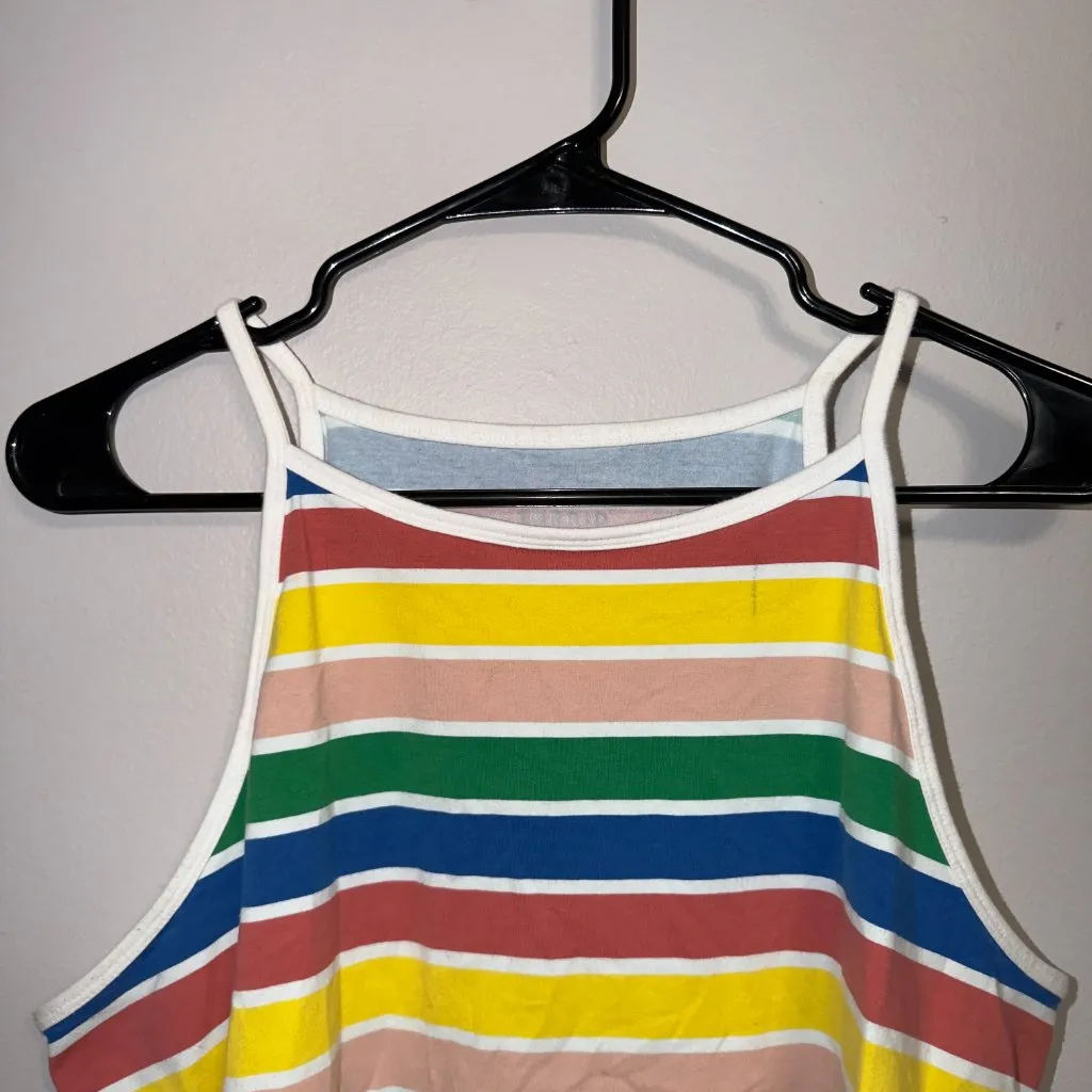 Torrid Foxy Crop Top Size 3X 22/24 Rainbow Striped Sleeveless Plus Size - Image 3