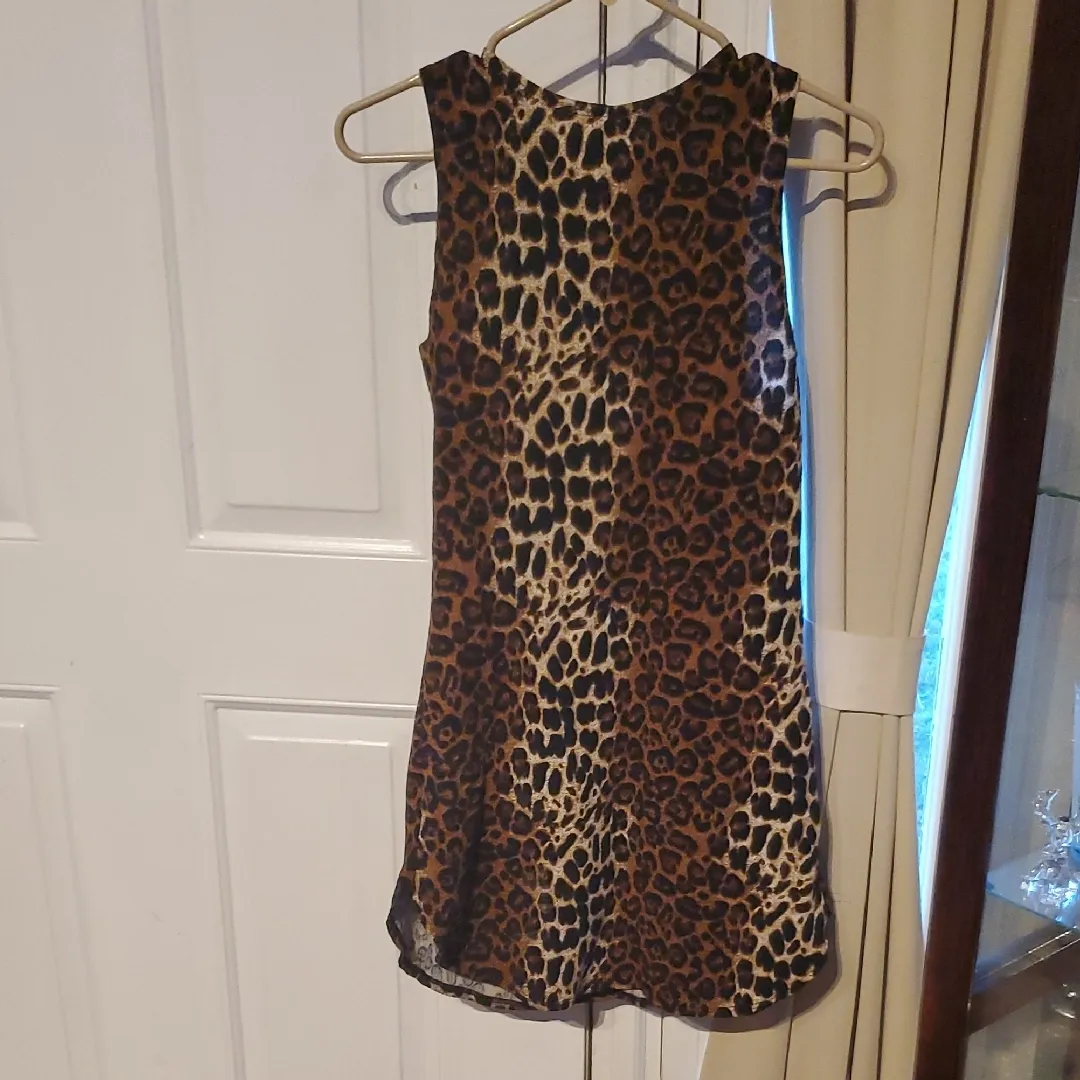 Chesley Leopard Print Dress Brown Size M - Image 3
