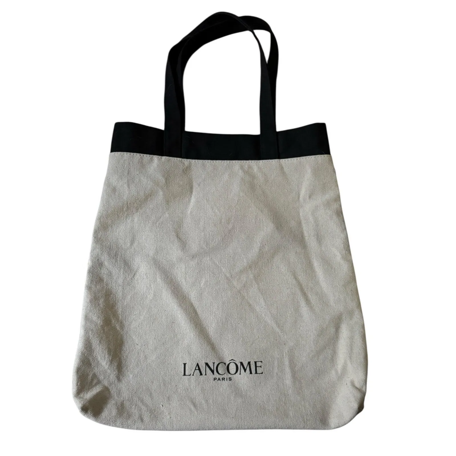 Lancome Canvas Bag Tote Reusable Bag for Makeup Lovers Natural Travel Cosmetic - Image 2