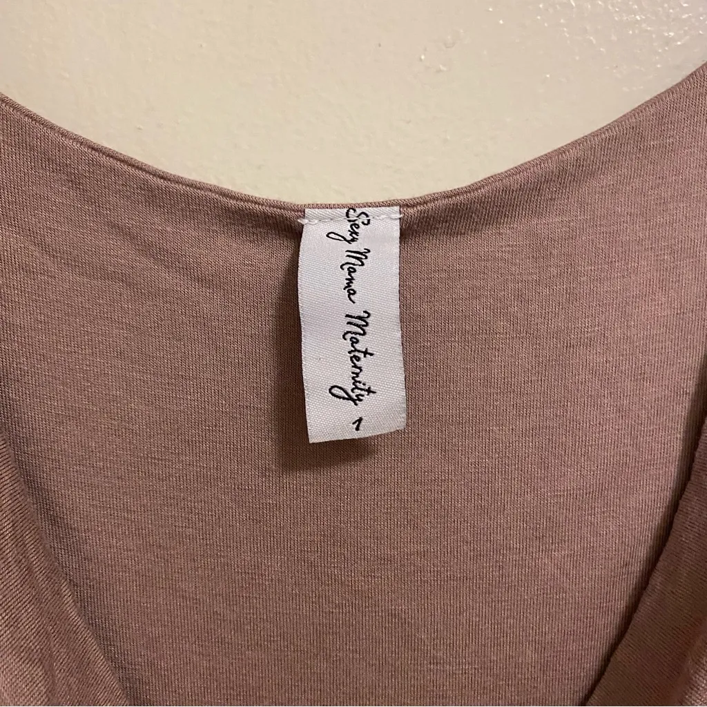 Lot Set Of 3 Sexy Mama Maternity Dresses Dress Size 1 S Small Gray Green Beige - Image 12