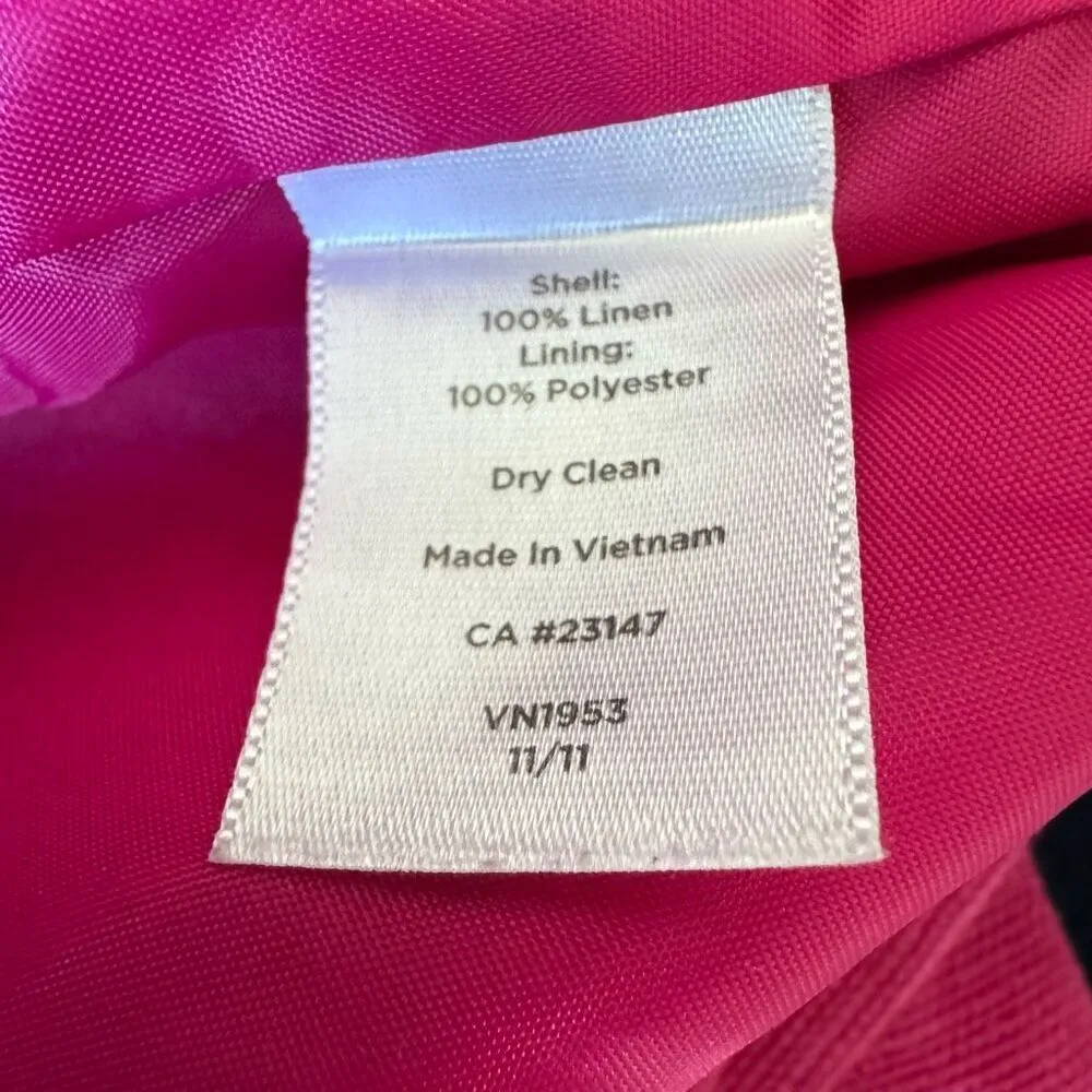 Talbots  Pink Linen Blazer Size 12 - Image 5