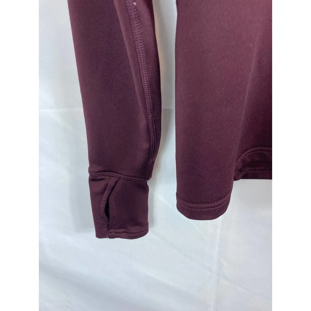Nike Fit Dry Midlayer Active Top Maroon Size Small - Image 3