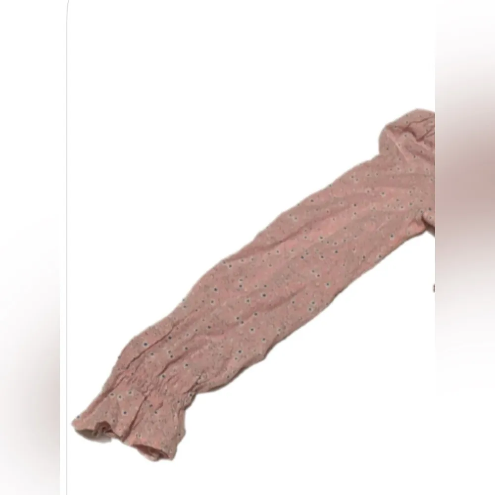 NWT Princess Polly Smocked Floral Long Sleeve Cropped Pink Blouse 4 - Image 6