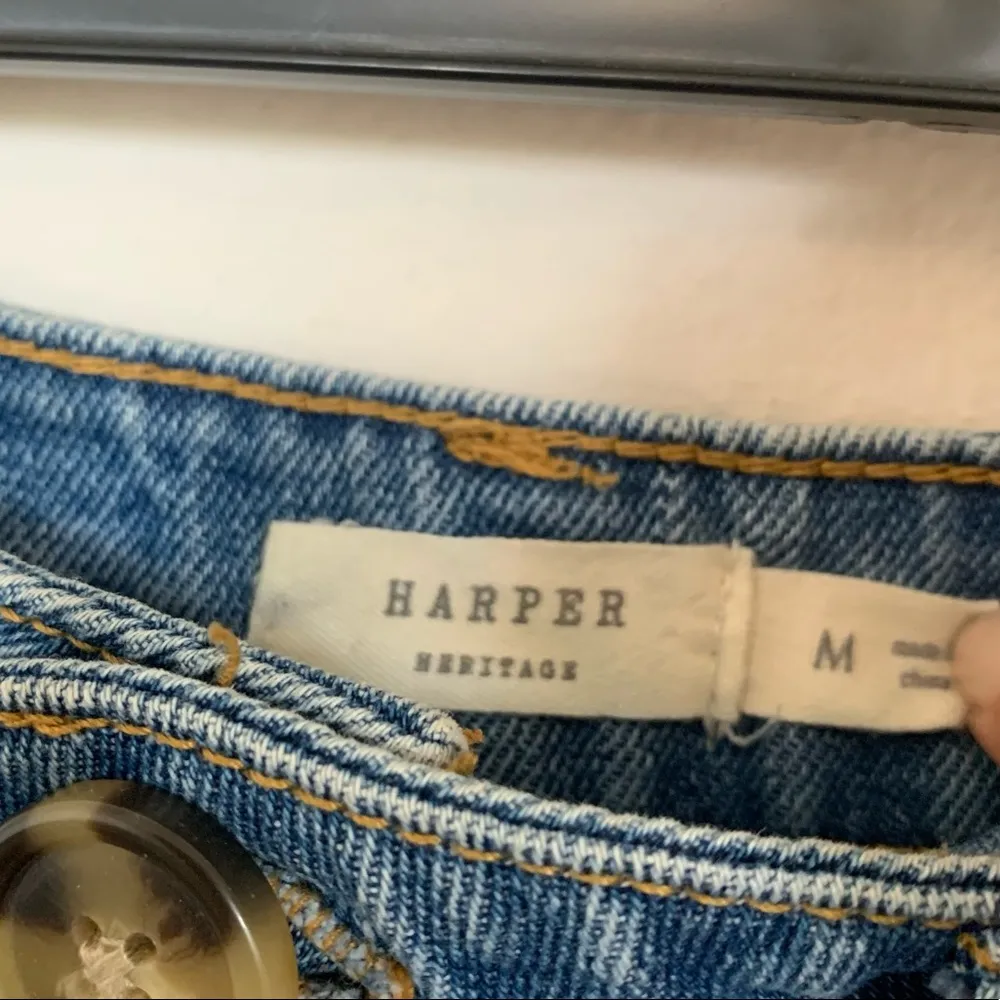 Francesca’s Blue Denim Button Down Skirt Size M - Image 6