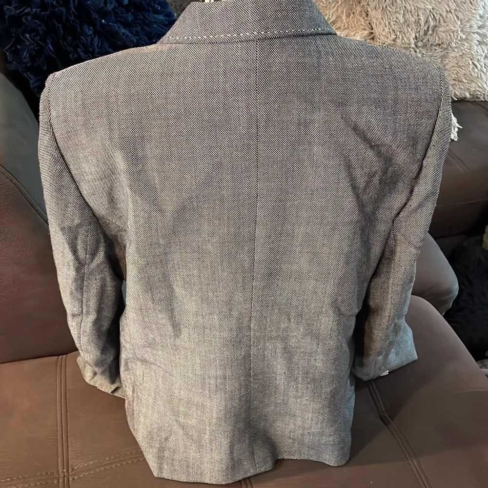 KASPER PETITE Black & White Blazer Jacket Size 16P - Image 6