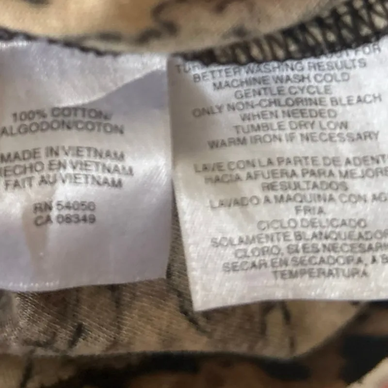 Ralph Lauren Brown Black Leopard Print Cotton Wide Neck Long Sleeve T-Shirt - Image 5