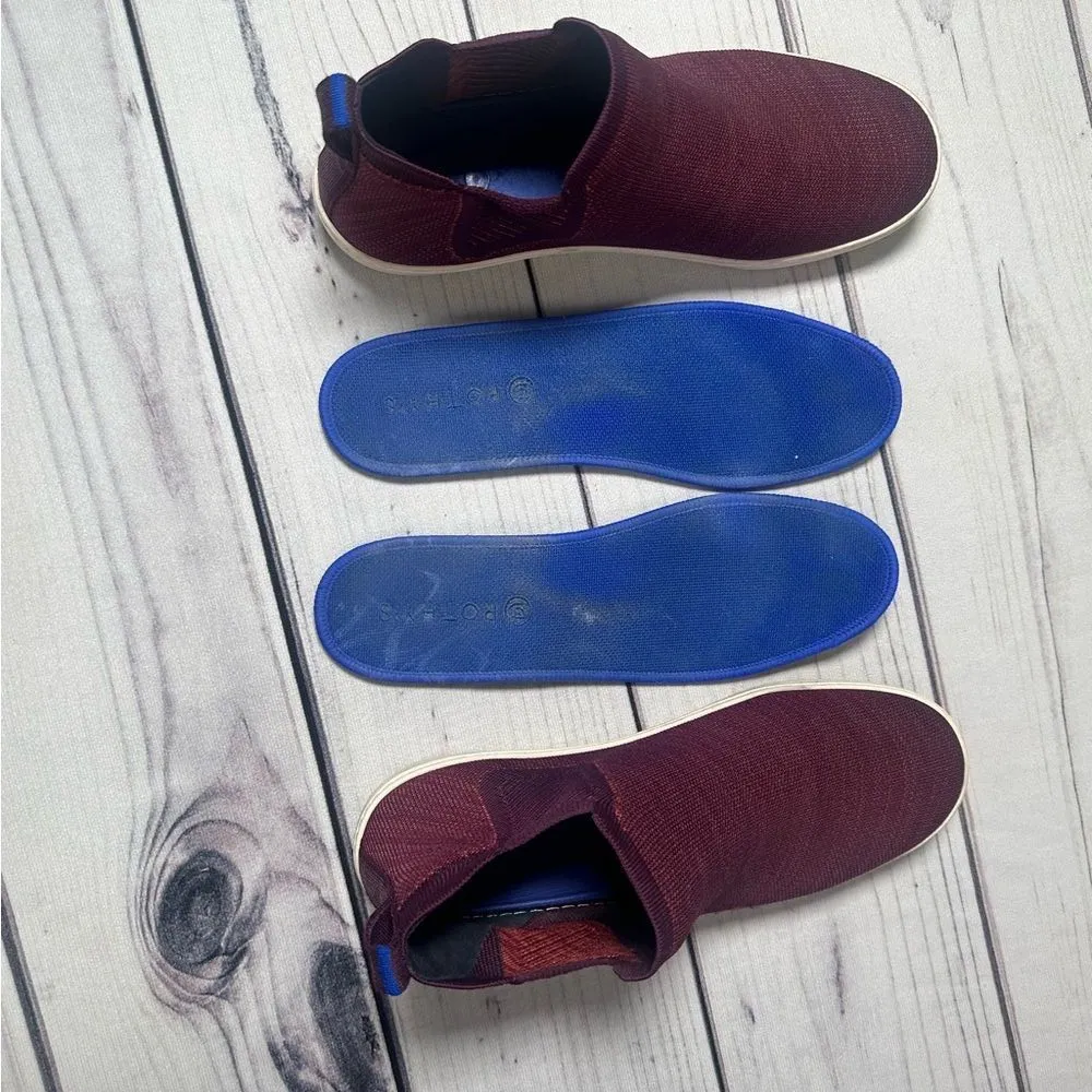 Rothys The Chelsea Sneaker Berry Lattice High Top Comfort Boot Shoes Women Sz 13 - Image 8