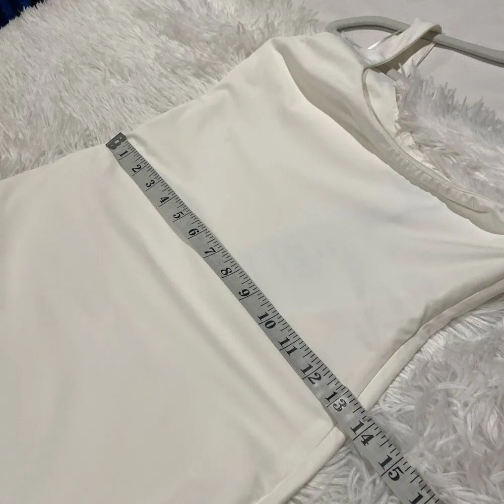 Because of Alice BOA Asymmetric Midi Dress in White Medium NWT - Image 4