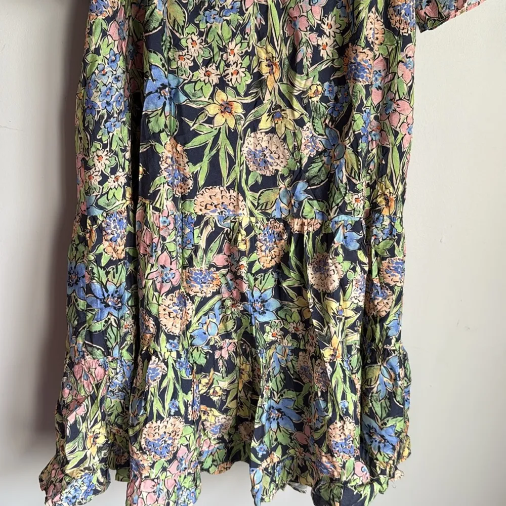 NEW current air flutter sleeves FLORAL TIERED DRESS Medium - Image 6
