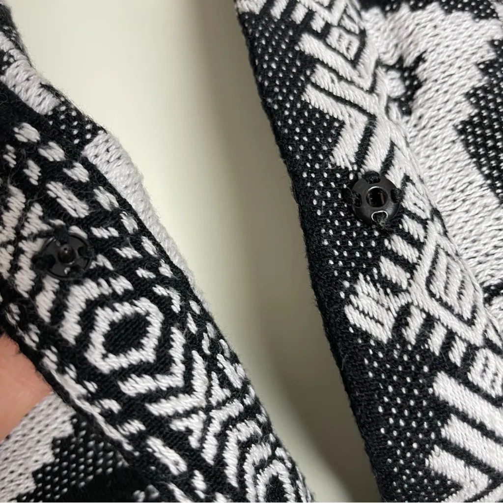 Elan Dress Cover-Up Woven Design Black White NO TIES Sleeveless Women Small Boho - Image 14