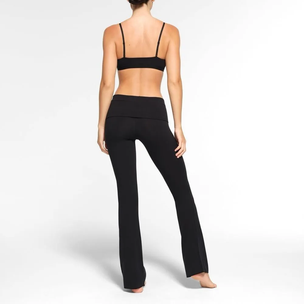 Skims cotton jersey foldover pant in color soot size medium nwot - Image 11