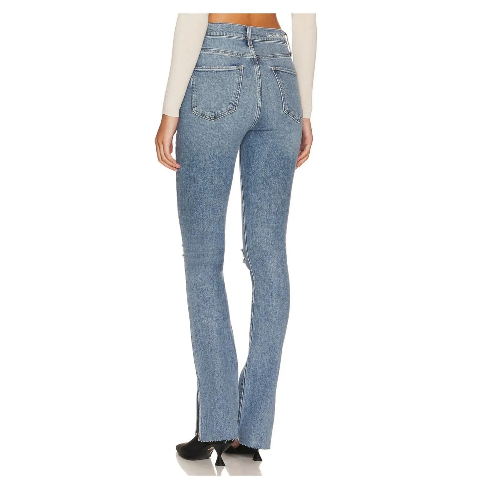 Favorite Daughter Valentina Super High Rise Tower Jean with Slit Size 23 Blue - Image 2