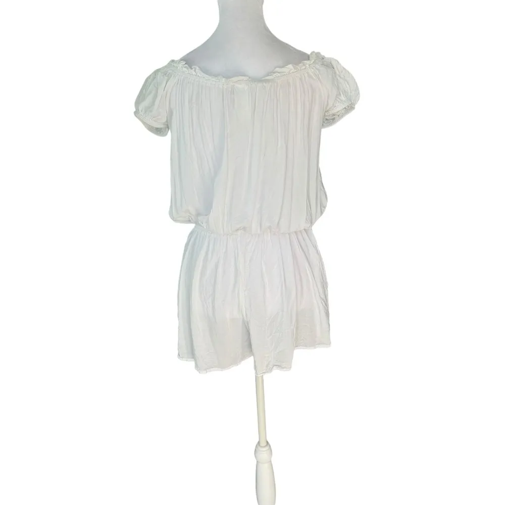 Kate Spade - New York Heart Buckle Off-The-Shoulder Cover-Up Romper Sz S - Image 4