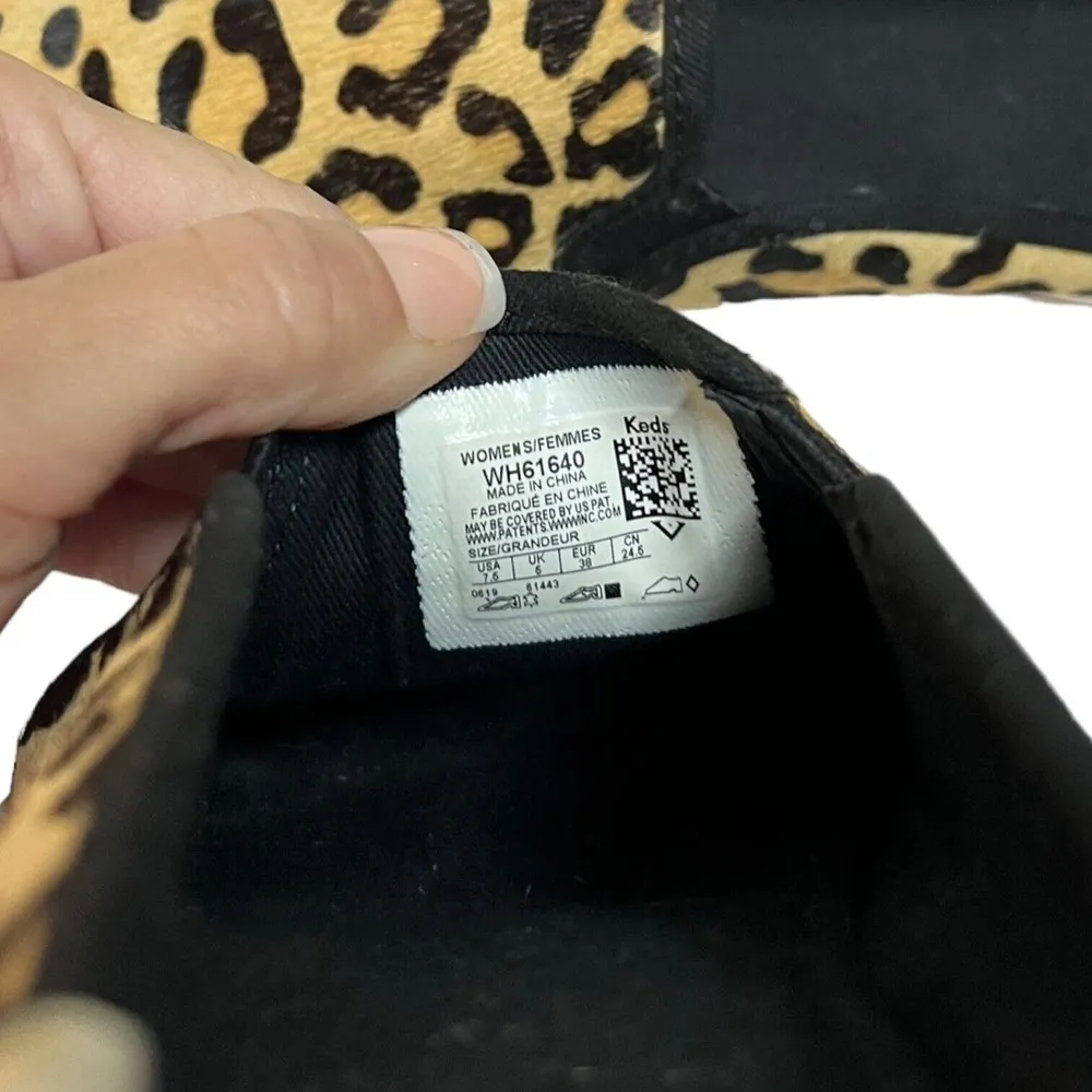 Keds Kate Spade New York Shoes Womens 7.5 Double Decker Mule Calf Hair Leopard - Image 12