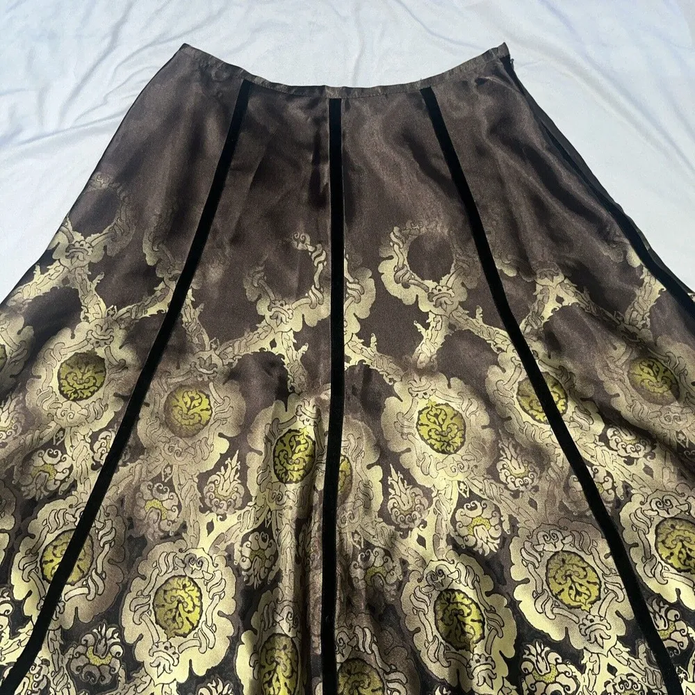 Y2K Sz 8 Women’s Y2K Low Waist A-Line Midi Skirt Boho - Image 5