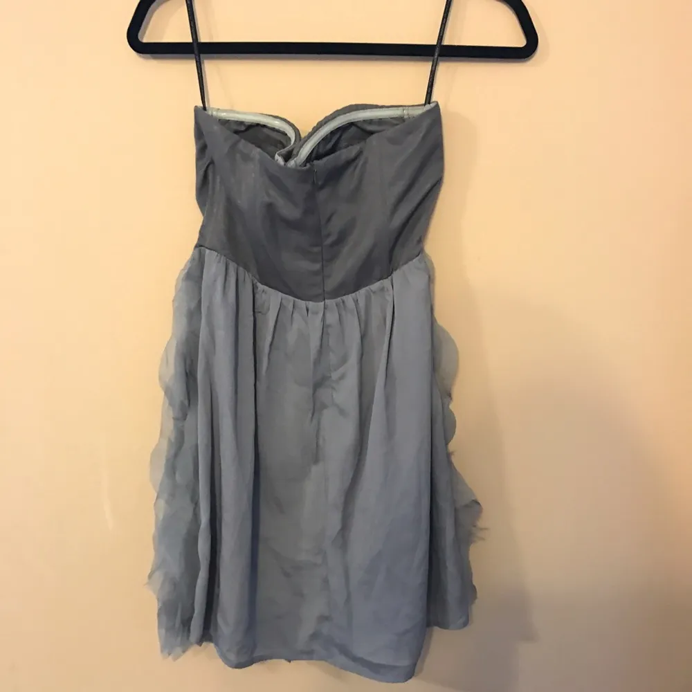 MISS ME Couture Grey Strapless Frill Dress - Image 4